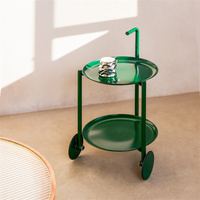 Table basse de salon de luxe moderne avec roulettes Class Storage Trolley Table d'appoint Koffietafel Couchtisch en métal