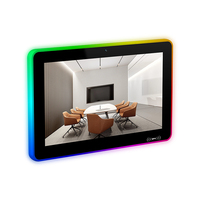 Nouvelle arrivée 15.6 "métal Android AIO Digital Signage Wall Mount Advertising Player avec lumières LED environnantes