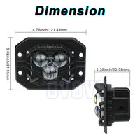 OVOVS Lumières LED haute luminosité pour Jeep Offroad 4x4 Trucks ATV Tracteur Pickup ATV UTV SUV