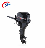 Moteur hors-bord marin 4 temps 20 CV à arbre long 14,7 kW pour bateau de pêche 323 cm³ refroidissement par eau CDI hélice Hangkai