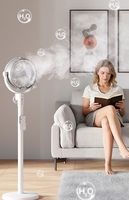 Nouveau modèle de ventilateur de sol humidificateur à pulvérisation, ventilateur de circulation d'air domestique oscillant, ventilateur extérieur à forte puissance de vent, ventilateur extensible