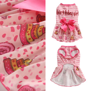 Vêtements pour chiens, nouvelle robe de princesse, polyester hautement élastique, commerce extérieur transfrontalier, Europe, Amérique, joyeux anniversaire, vêtements pour animaux de compagnie, lot - Product Image 2