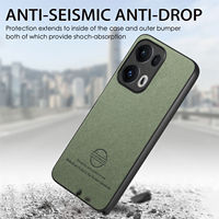 Étui de téléphone en cuir Texture sergé à rayures pour OPPO Find X8 A3X 4G A20 Reno 13 Realme 13 Pro Plus 5G TPU cadre PC housse antichoc