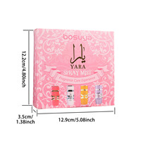 Set de Perfumes en Spray sin Alcohol de Larga Duración con Aroma a Melocotón y Vainilla, Perfume Corporal y Capilar, Venta al por Mayor, Caja de Regalo con 4 Botellas