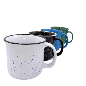 Taza de café de cerámica de gres esmaltado para regalo con logotipo impreso, moderna, clásica, vintage, moteada, 15oz - Product Image 1