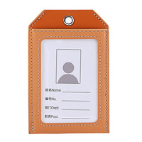 Étui personnalisé en cuir PU pour badge d'identification, carte de visite, étiquette nominative, étiquette d'usine, logo d'exposition, gaufrage imprimé, tendance