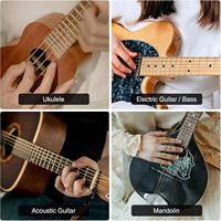 Kit d'outils pour guitare LEKATO 11 pièces pour la réparation et l'entretien de la guitare, utilisation du violoncelle, avec enrouleur de cordes, clés hexagonales, coupe-corde