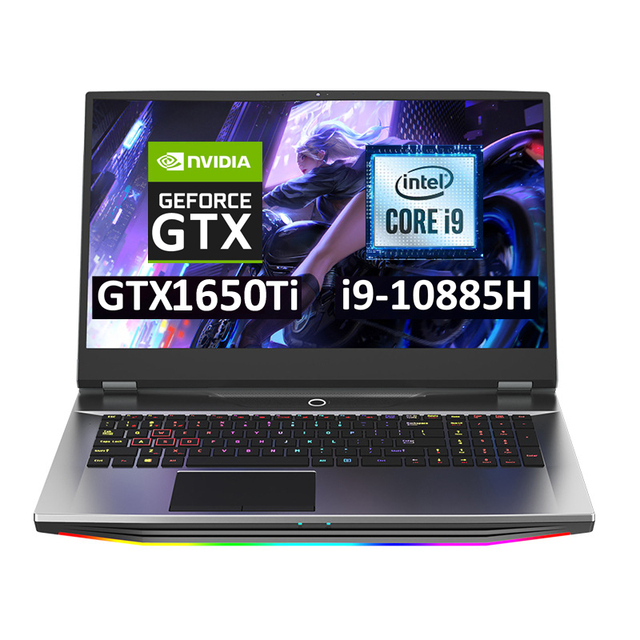 High Speed Big Screen Gamer 17.3 Inch Black Notebook Core I7 I9 Gaming Laptop Computer