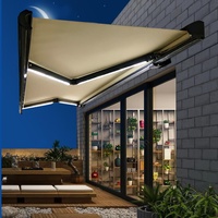 Auvent Rétractable Motorisé pour Jardin, Cour, Balcon, Fenêtre, Porte, Terrasse, Imperméable