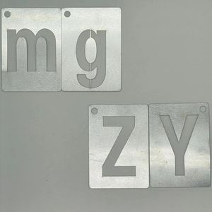 Pochoirs métalliques personnalisés de haute qualité, best-sellers, gravés à la <span class=keywords><strong>lettre</strong></span>, peinture au pistolet, spécialisés pour la peinture au pistolet - Product Image 3