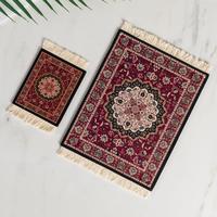 Sous-verre de style tapis persan personnalisé, disponible en super grand, petit et mini, pour tasses et thé