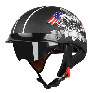 Tùy Chỉnh Mô Hình Nhà Máy Bán Hàng Trực Tiếp Dot ECE Chứng Nhận Mũ Bảo Hiểm Mở Mặt Xe Máy Nửa Mũ Bảo Hiểm Cho Nam Giới Phụ Nữ - Product Image 3