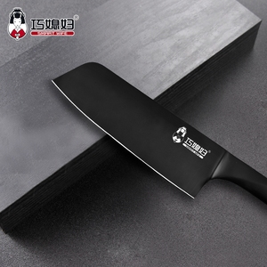 Noir Revêtement Couteau de Cuisine avec Poignée Creuse En Acier Inoxydable <span class=keywords><strong>Hachoir</strong></span> à Viande Couteaux de <span class=keywords><strong>Boucher</strong></span> À Vendre - Product Image 3