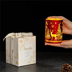 Luxury <b>Christmas</b> Flameless <b>Flickering</b> <b>Led</b> Candles <b>Light</b> with Glass Candle Jar - Product Image 3