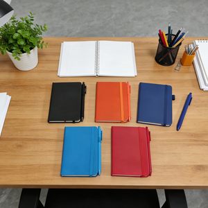 Wholesale Custom Logo A5 A6 <b>Notebook</b> Printed School Office Brand Logo PU Leather <b>Notebook</b> With Elastic Band Pen PU <b>Notebook</b> - Product Image 2