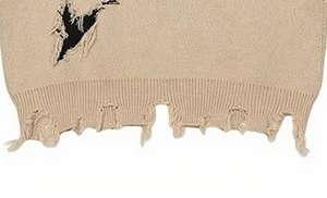 نانتنغ شعار مخصص قطن فضفاض عصري ممزق ملابس الشارع محبوك توب طاقم الرقبة سويتر - Product Image 5