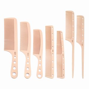 Stainless steel Barber Shop Men's Beard Styling <b>Comb</b> Double Side Soft Nylon Brush Oil Head Styling <b>Comb</b> for Hairdresser - Product Image 6