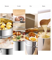 SUS316 marmite de haute qualité pour cuisinière à induction marmite à double chaudière marmite à soupe à vapeur pour la cuisine ustensiles de cuisine