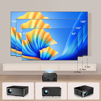 Projecteur YDH-Z2 4K WiFi 2.4G 2400 ANSI Android 12 UHD 4K Fonction Stéréo Haut-parleur Intégré Mise au Point Manuelle Projection 1.8-7m 4K