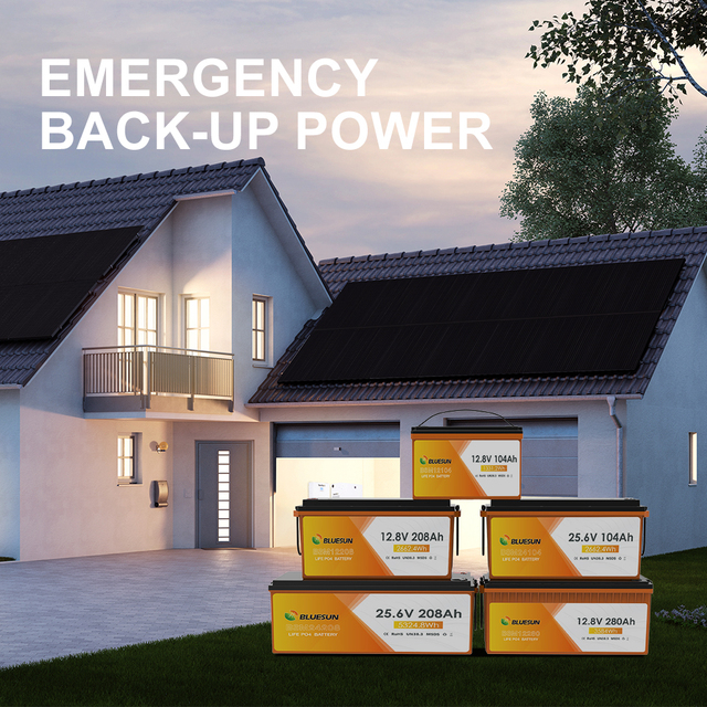 Bluesun 12v Lifepo4 Battery Pack Lithium Battery 12v 300ah Lifepo4 Battery Trojan 12v for Inverter