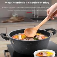 Marmite antiadhésive moderne multifonctionnelle pour soupes, bouillies et hot pot, compatible avec les cuisinières à gaz et à induction