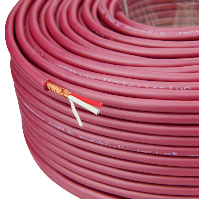 High Quality New Released 2 Core OFC Speaker Cable with Flexible Solid Pearl PVC and Copper Foil Shield