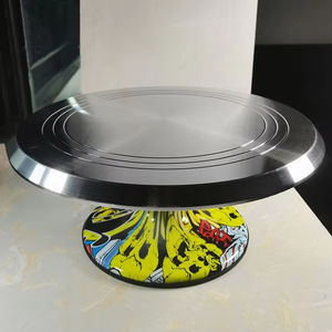 Plateau tournant rotatif Bview de 12 pouces en aluminium avec base en plastique pour la <span class=keywords><strong>poterie</strong></span>, la décoration de gâteaux et l'art céramique - Product Image 3