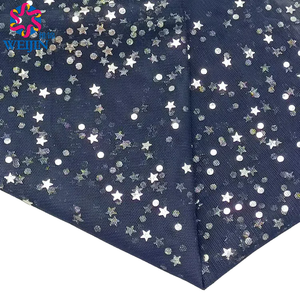 100% di tintura tessile <span class=keywords><strong>in</strong></span> poliestere con motivo a forma di stella <span class=keywords><strong>in</strong></span> lamina lucida <span class=keywords><strong>Tulle</strong></span> Power Mesh tessuto <span class=keywords><strong>in</strong></span> maglia da palcoscenico abbigliamento per feste decorazione di abiti da festa - Product Image 1