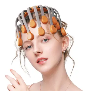 2024 Upgraded Smart Tms Vibration Full Body Relax Scalp Head Massage Machine Relieves Fatigue Octopus Electric Head Massager