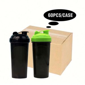 Bouteille shaker de protéines en plastique personnalisée avec logo, 700 ml, avec boule mélangeuse, vente en gros d'usine - Product Image 3