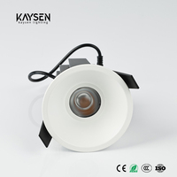 Spot LED Dimmable 8W pour Plafond Intérieur, Encastré, Diamètre de Découpe 75mm, Aluminium Moderne, COB IP65, Hôtel, 4000K, CRI 90 Élevé