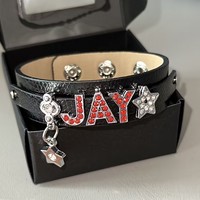 Breloques lettres et chiffres à glissière avec strass, alphabet coloré, pour bracelets, bijoux DIY pour femmes et enfants, cadeau