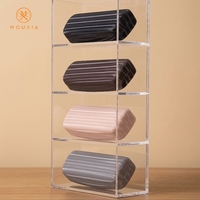 Étui rigide à rayures verticales pour lunettes, multicolore, simple, rectangulaire, personnalisable avec logo, pour le rangement des lunettes de vue et de soleil