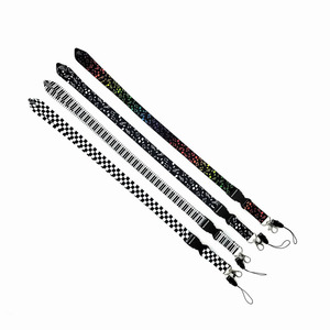 Factory Custom White Black Lanyard Musical Note Lanyards for Badge Reel Id Card Holder