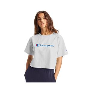 Chemises et t-shirts de sport pour femmes Champion Crop Couleur : Argent/Gris |   100% authentique - Product Image 3