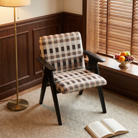 Fauteuil individuel en bois moderne de style nordique MULIGNA pour hôtel, restaurant, salon, chaise de salle à manger, chaise de détente K