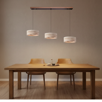 Lustres rectangulaires Wabi Sabi, lampes suspendues pour longue table à manger, restaurant, lampe suspendue en travertin LED, lustre créatif