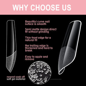 600 pièces couverture complète presse sur ongles conseils Stiletto amande carré cercueil français faux faux imbiber <span class=keywords><strong>Gel</strong></span> ongles <span class=keywords><strong>Extension</strong></span> conseils <span class=keywords><strong>Capsule</strong></span> - Product Image 6