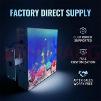 Insegna LED Quadrata Illuminata con Supporto, Controllo WiFi, Alta Luminosità HD, Lightbox Digitale per Ristoranti e Negozi