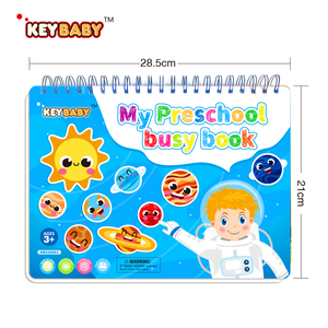 Libro de Actividades con Tarjetas y Pegatinas Magnéticas Reutilizables, Tema de Transporte Espacial, Libro Silencioso para Niños, Precio Económico - Product Image 1