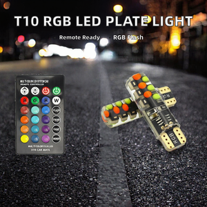 Bombilla LED COB RGB T10 para Matrícula, 6000K, Cambio de Color, Estroboscópica, Silicona, Control Remoto, Luz Interior para Auto - Product Image 2