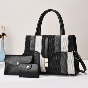 Nouvel ensemble de sacs à bandoulière texturés en PU de haute qualité à fermeture ouverte et grande capacité pour femmes, idéal pour l'export. - Product Image 1