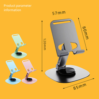 Support de téléphone portable AI-MICH multi-angle, réglable en hauteur, rotatif à 360 degrés, léger, flexible, avec coussinet en silicone pour bureau