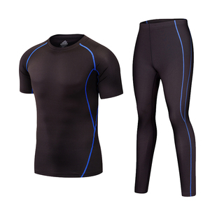 Venta al por mayor de ropa de fitness Activewear Set Spandex Absorción de humedad Sudor Absorbente 5PCs Hombres - Product Image 3