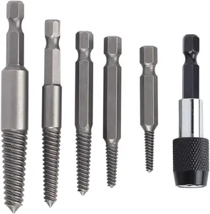 Headless Screw Extractor Hex Shank Screw Extractor 6pcs for Stainless Steel 8.8-12.9 Grade Bolts