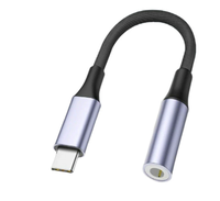 CÂBLE ADAPTATEUR USB TYPE C vers 3.5 STÉRÉO FEMELLE AVEC CHIPSET 20CM