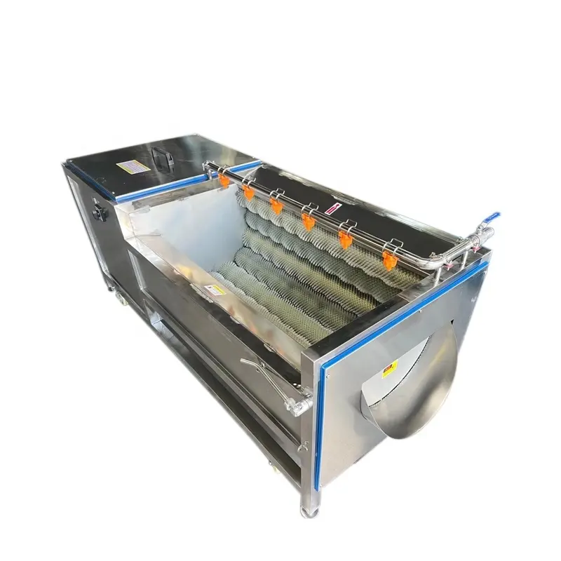 Easy to Operate Fish Seafood Shell Clams Mussel Clams Sea Snail Scallop Brush Roller Spray Washing Machine Peeling Machine