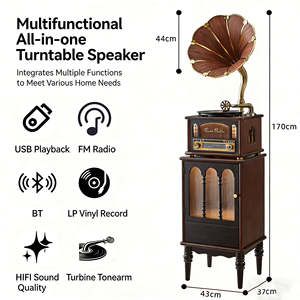 Hot Sale Multifunctional Retro Turntable <b>Record</b> Player All In One Wireless BT <b>Record</b> Player <b>Cabinet</b> FM Radio Built-in Battery - Product Image 5