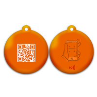 Porte-clés code QR personnalisé avec URL programmable RFID Epoxy NFC Pet ID Tags