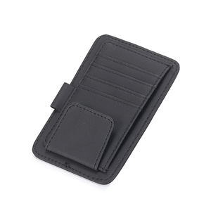 Soporte de cuero para anteojos de coche, Clip, visera, estuche, accesorios interiores para almacenar gafas de sol, tarjeta, pluma, factura - Product Image 2